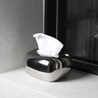 Cream Ceramic Tissue Box