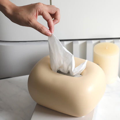 Cream Ceramic Tissue Box