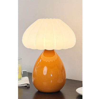 Cream Mushroom Ceramic Table Lamp