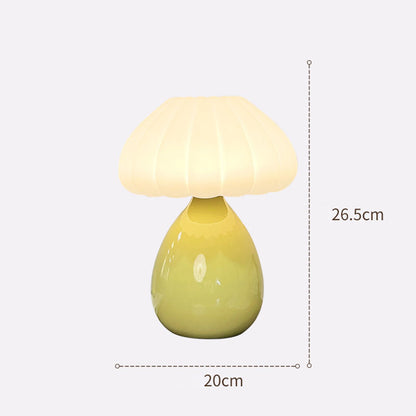 Cream Mushroom Ceramic Table Lamp