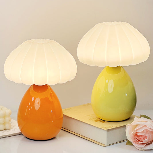 Cream Mushroom Ceramic Table Lamp