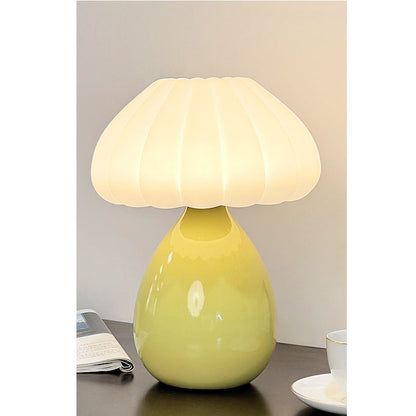 Cream Mushroom Ceramic Table Lamp