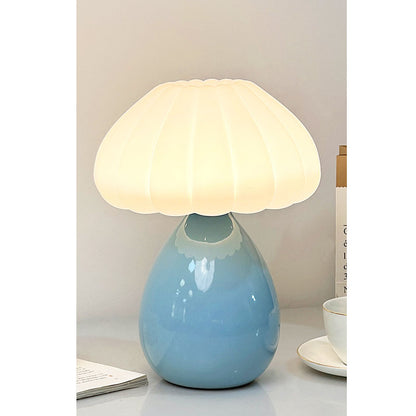 Cream Mushroom Ceramic Table Lamp