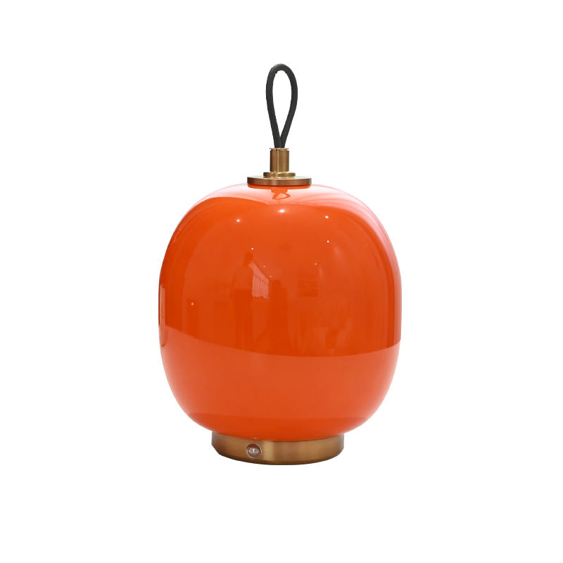 Creamy Glass Lantern Table Lamp