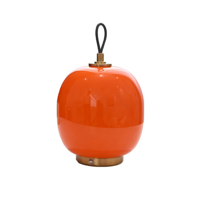 Creamy Glass Lantern Table Lamp