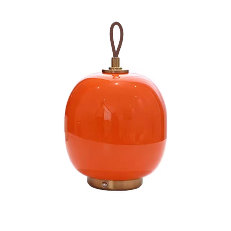 Creamy Glass Lantern Table Lamp