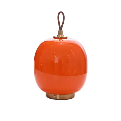 Creamy Glass Lantern Table Lamp