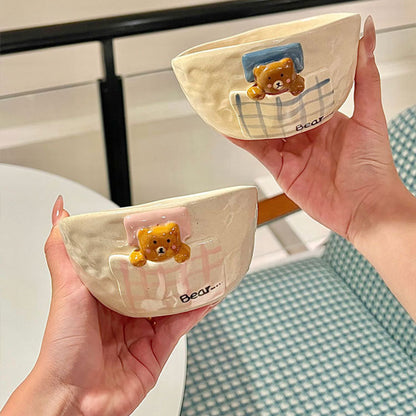 Creative Bear Under The Covers Ceramic Series