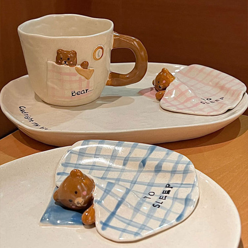 Creative Bear Under The Covers Ceramic Series