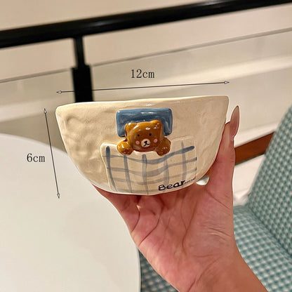 Creative Bear Under The Covers Ceramic Series