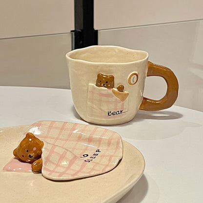 Creative Bear Under The Covers Ceramic Series