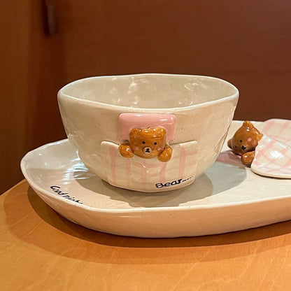 Creative Bear Under The Covers Ceramic Series