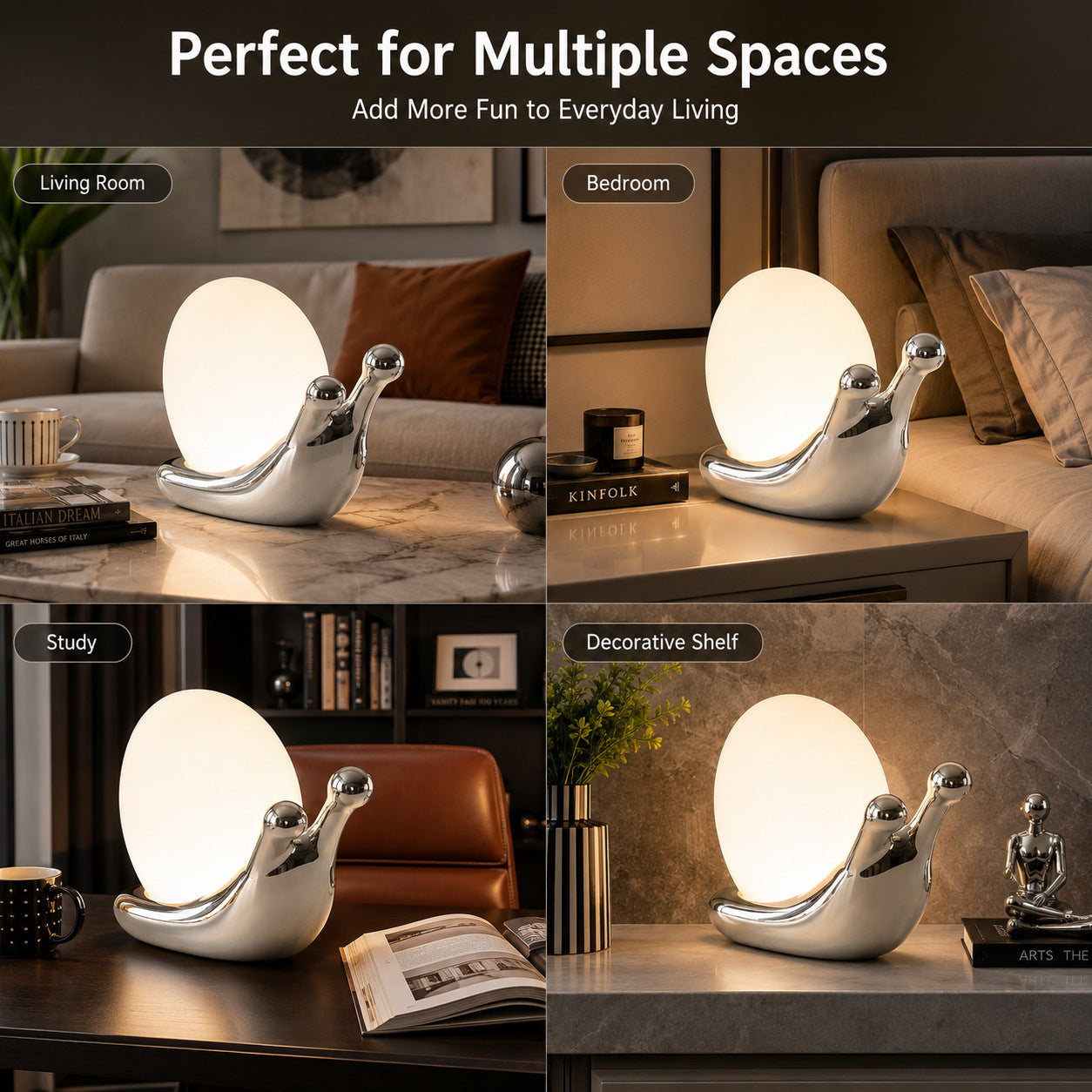 Creative Bedroom Snail Table Lamp