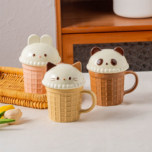Creative Cartoon Ice Cream Cone Mug