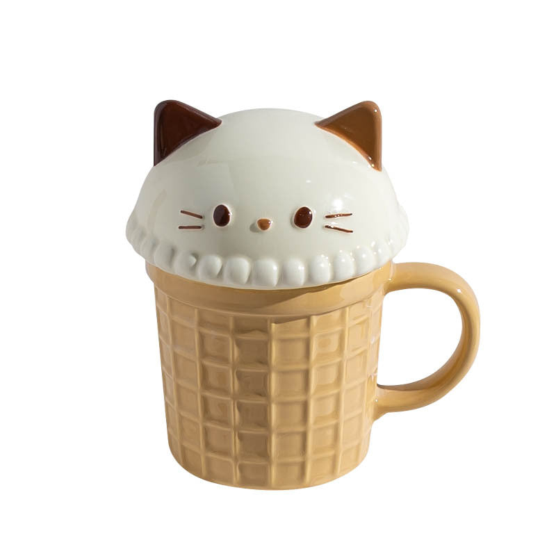 Creative Cartoon Ice Cream Cone Mug
