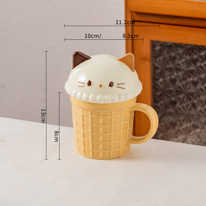 Creative Cartoon Ice Cream Cone Mug