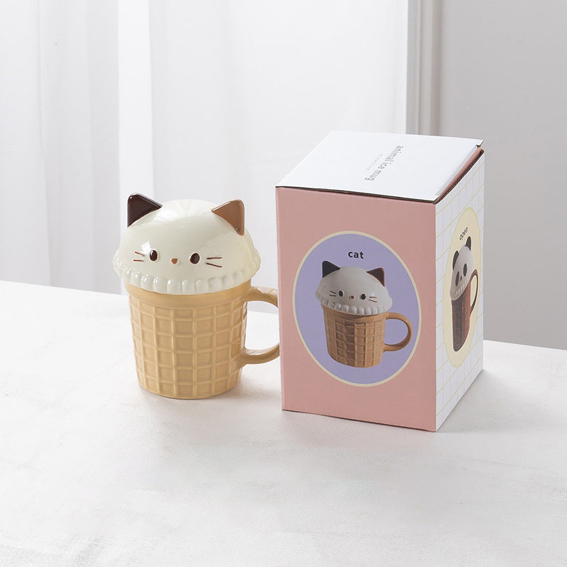 Creative Cartoon Ice Cream Cone Mug