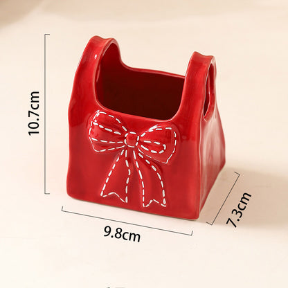 Creative Ceramic Handheld Storage Basket