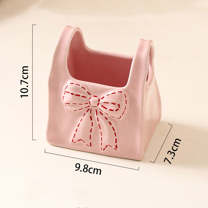 Creative Ceramic Handheld Storage Basket