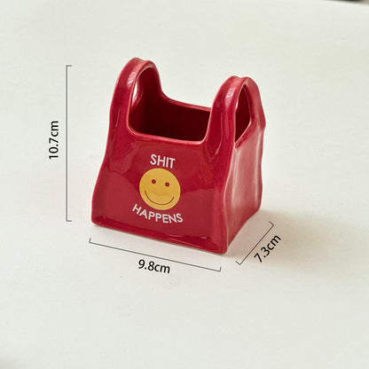 Creative Ceramic Handheld Storage Basket