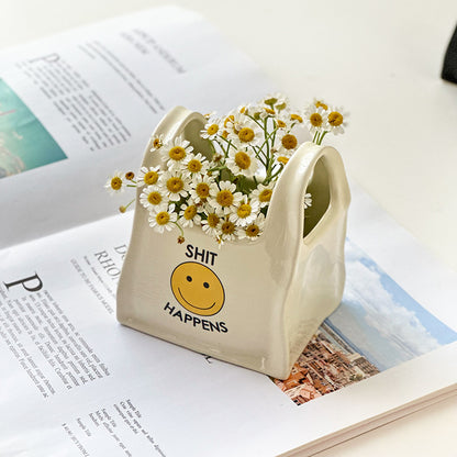 Creative Ceramic Handheld Storage Basket
