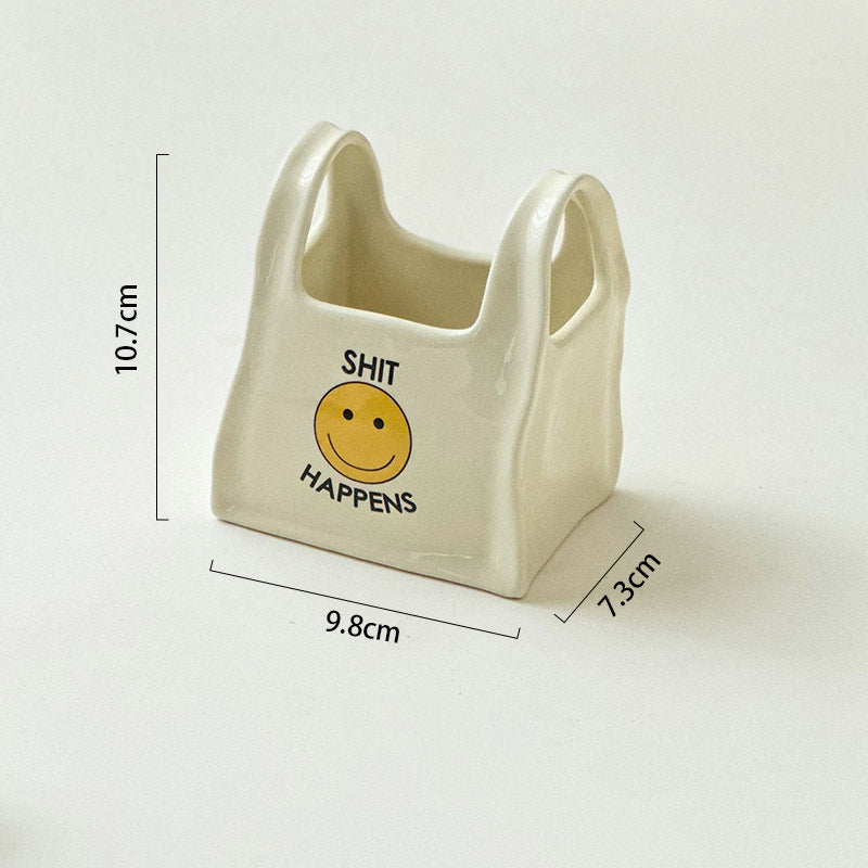 Creative Ceramic Handheld Storage Basket