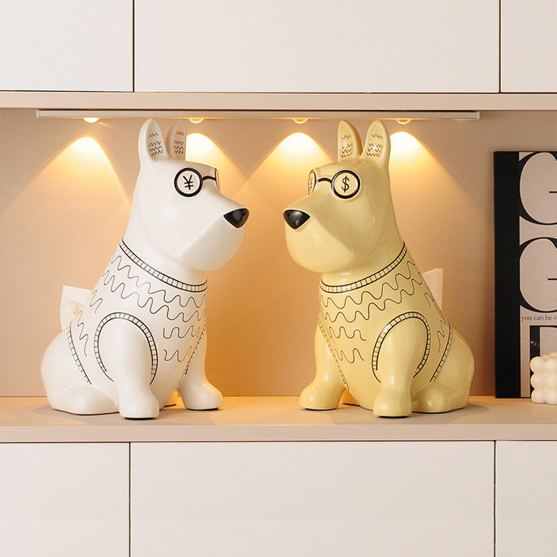 Creative Cute Puppy Ceramic Tissue Box