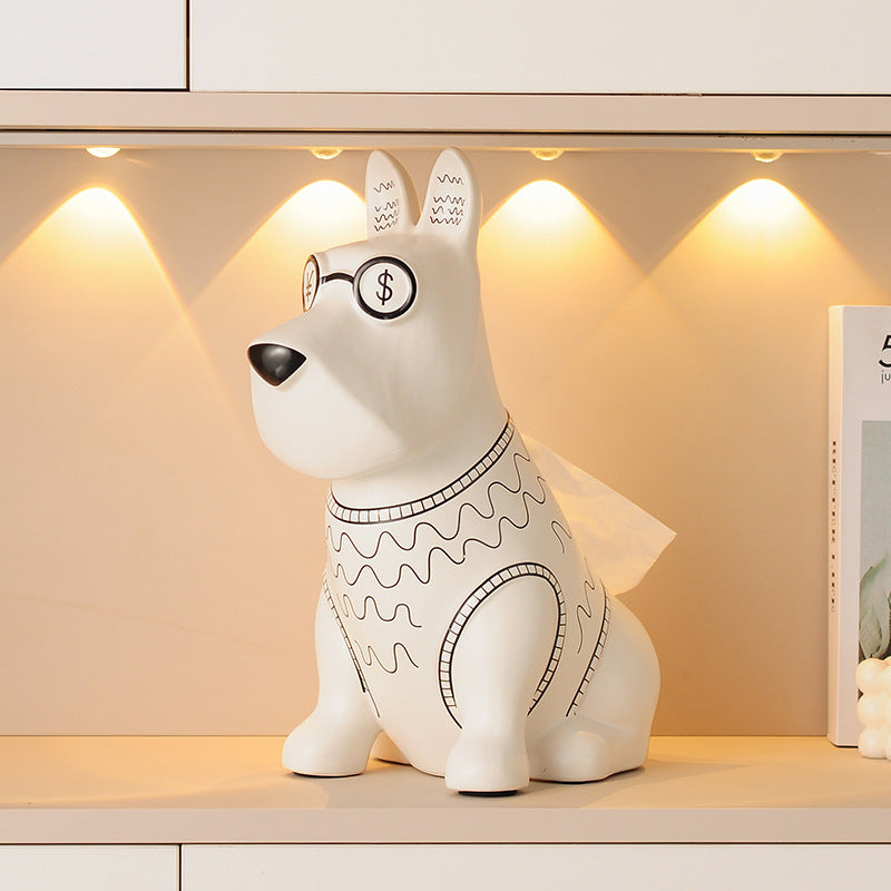 Creative Cute Puppy Ceramic Tissue Box