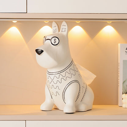 Creative Cute Puppy Ceramic Tissue Box
