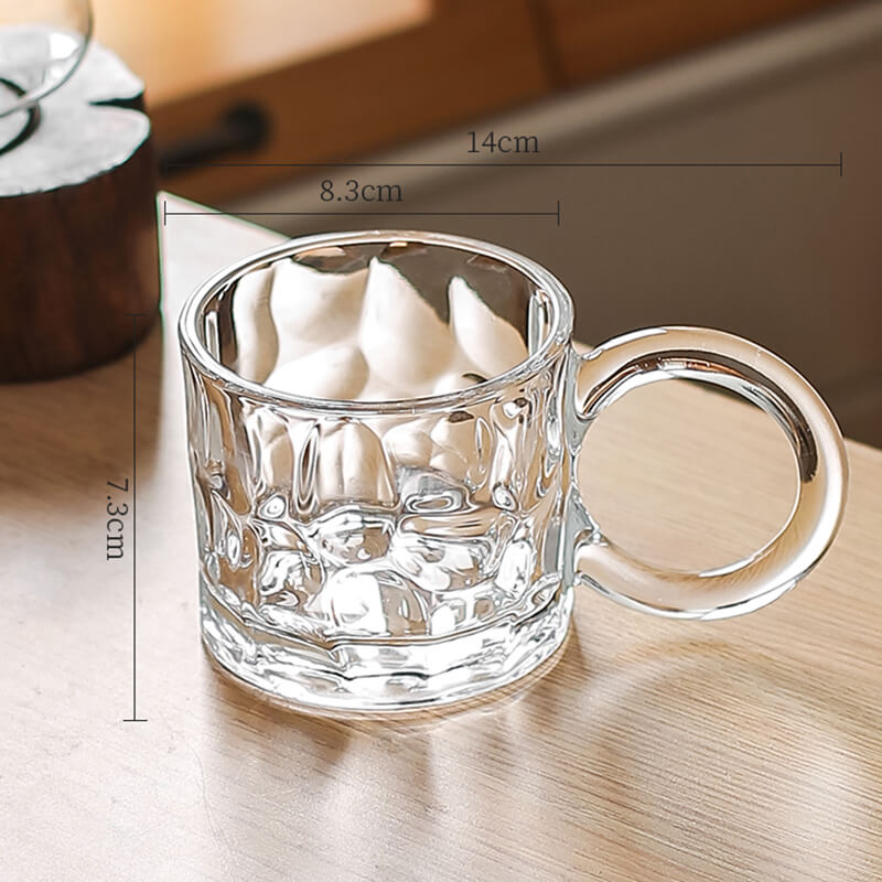 Creative Embossed Glass Cup