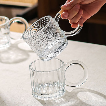 Creative Embossed Glass Cup