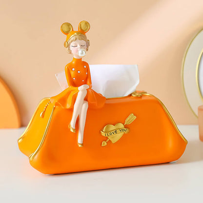 Elegant Bubble Girl Tissue Box