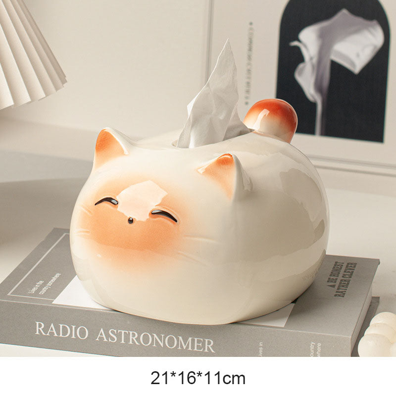 Creative Cat Ceramic Tissue Box