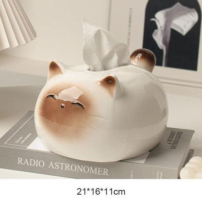 Creative Cat Ceramic Tissue Box
