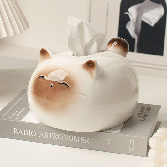 Creative Cat Ceramic Tissue Box