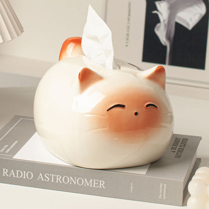 Creative Cat Ceramic Tissue Box