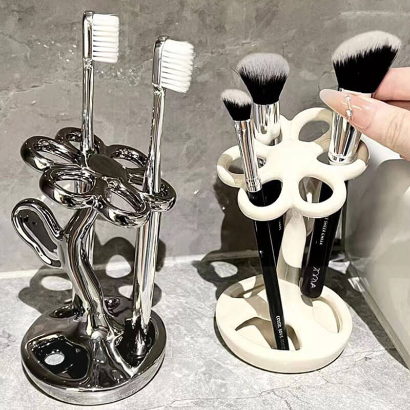 Porte-brosse à dents créatif en forme de fleur