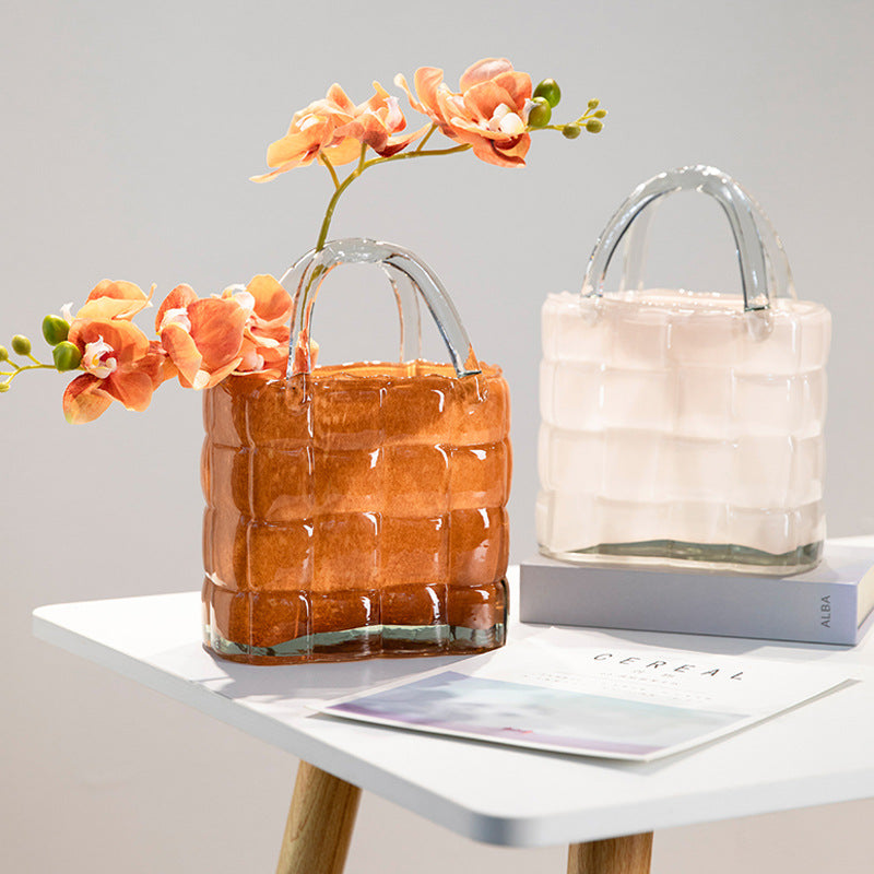 Creative Handbag Glass Vase