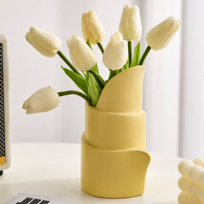 Curled Ceramic Vase