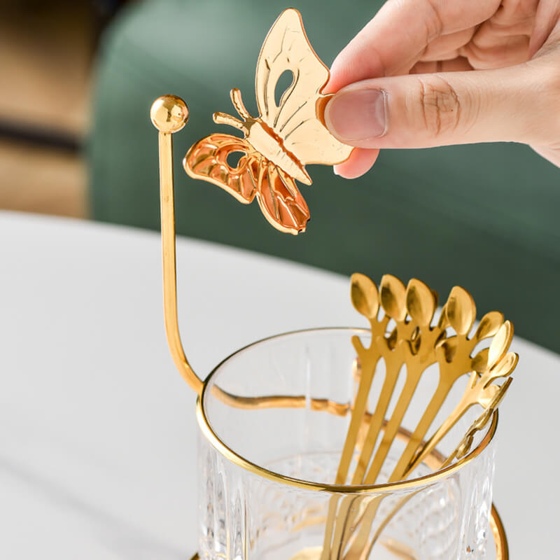 Curve Dessert Fork & Spoon Glass Storage Jar