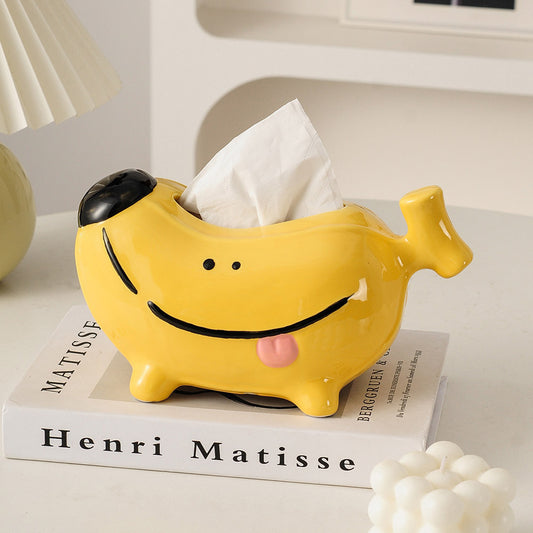 Cute Banana Dog Tissue Box
