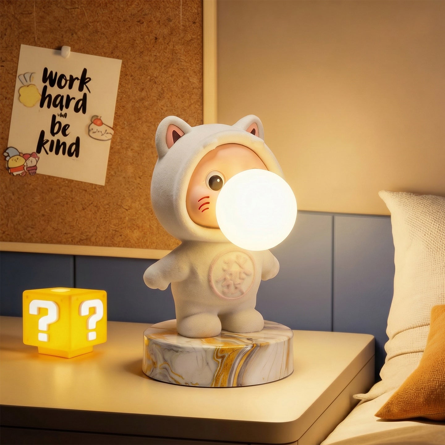 Cute Cartoon Bubble Boy Desk Lamp