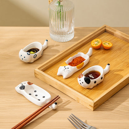 Cute Cartoon Ceramic Dipping Dish Set