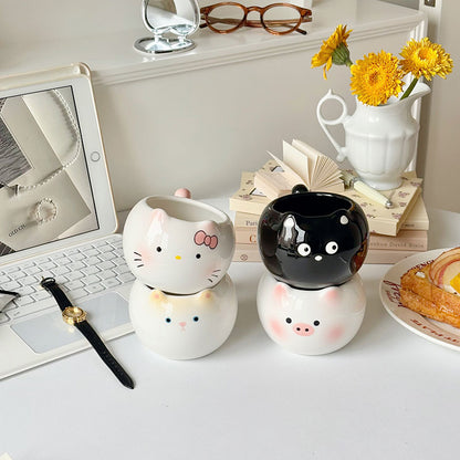 Cute Cat Ceramic Coffee Mugs
