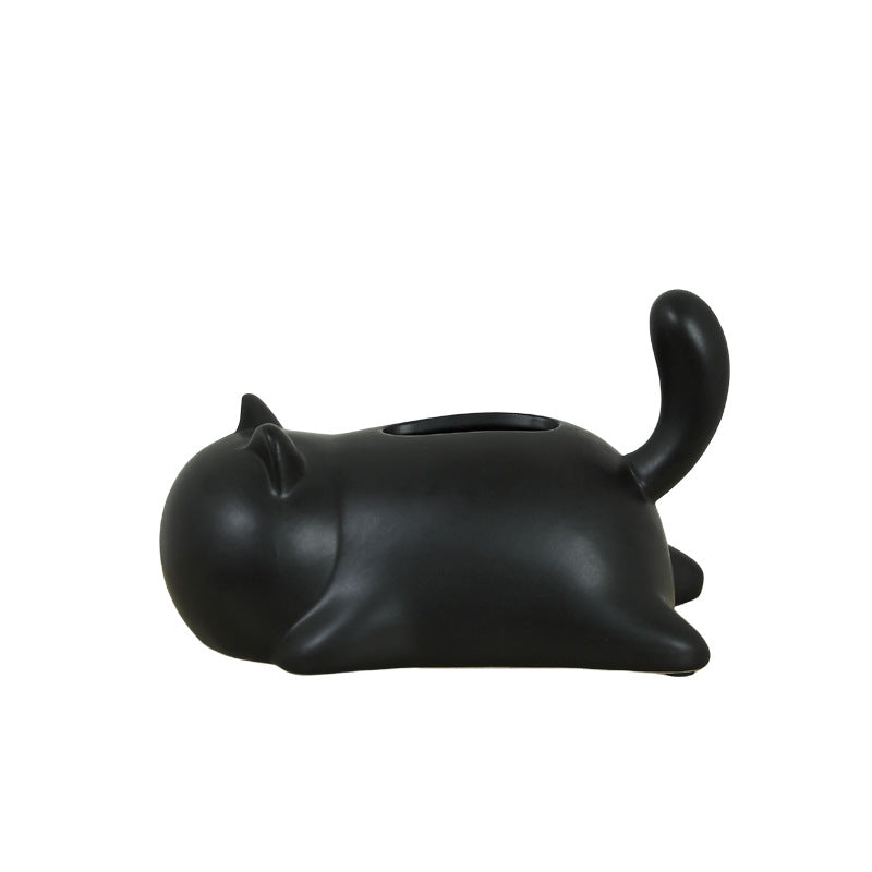 Cute Cat Ceramic Tissue Box