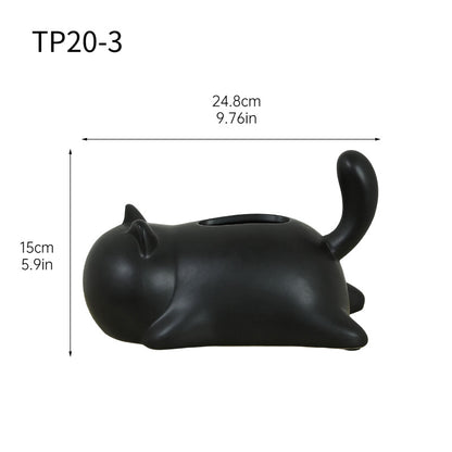 Cute Cat Ceramic Tissue Box