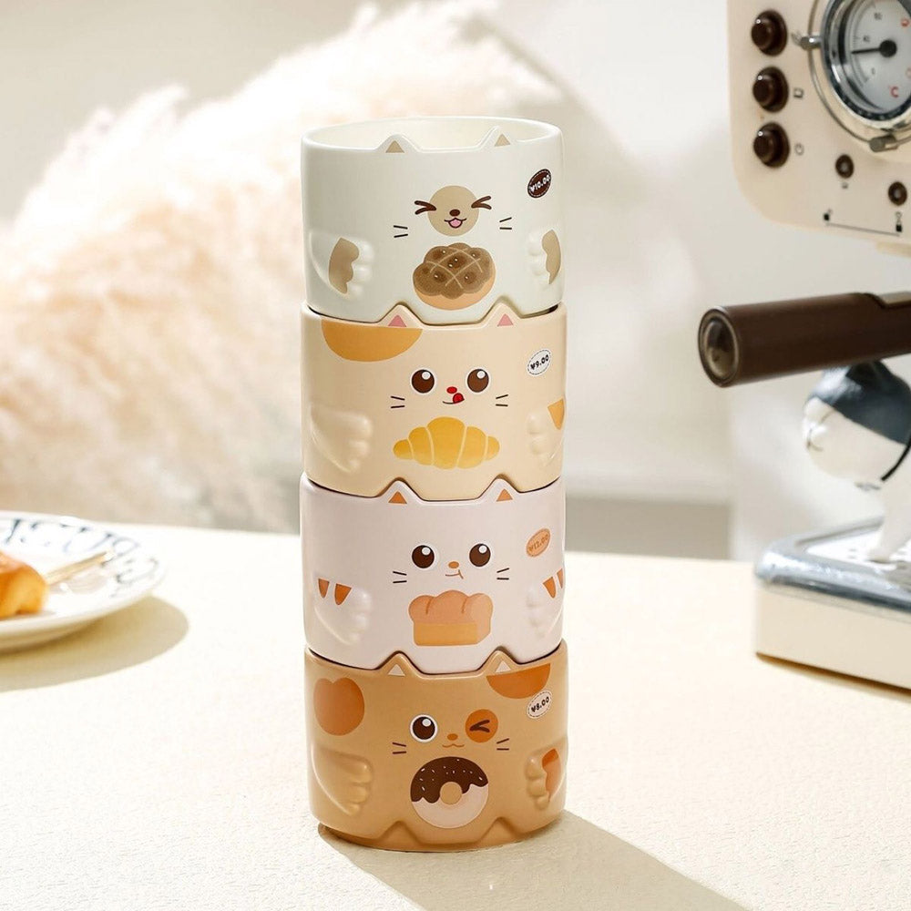 Cute Cat Dessert Stackable Cups