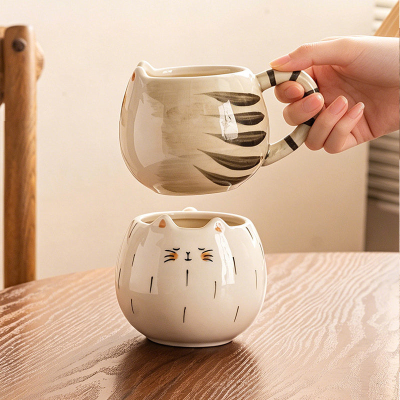 Cute Chubby Cat Ceramic Mug