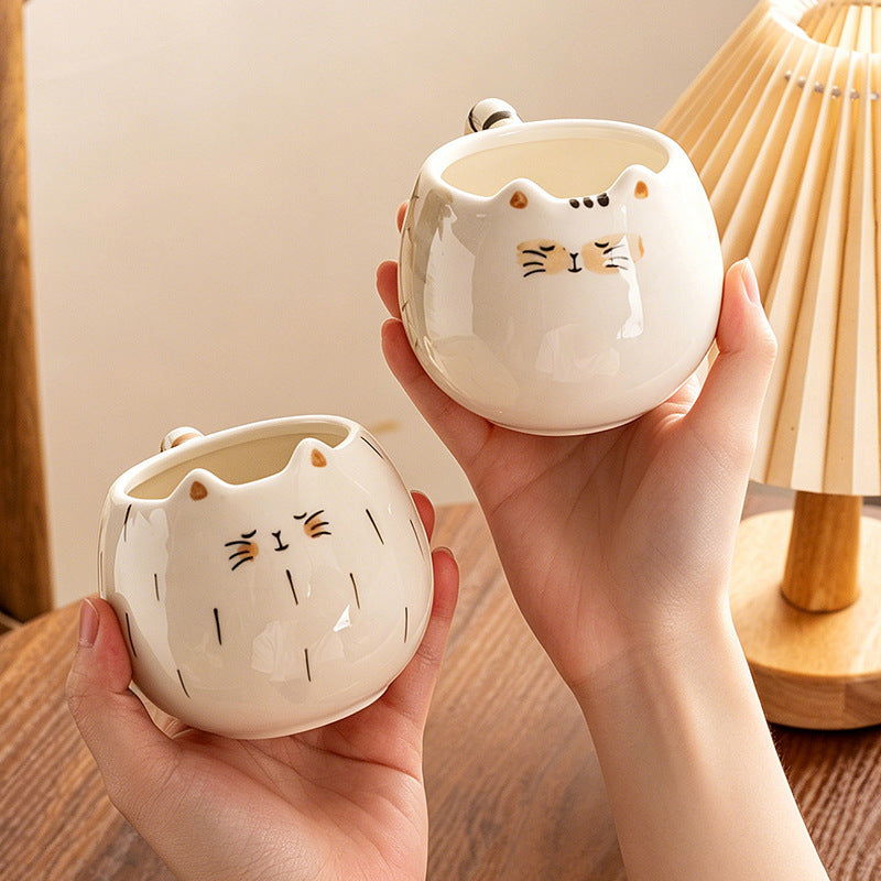 Cute Chubby Cat Ceramic Mug