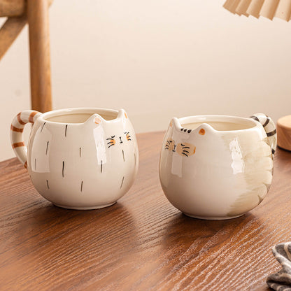 Cute Chubby Cat Ceramic Mug